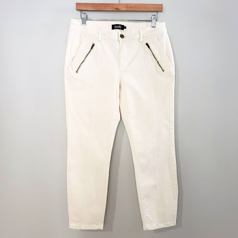 Nanette Lepore Size 10 Cream Capris Pants